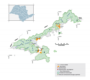 Mapa do Litoral Norte Paulista